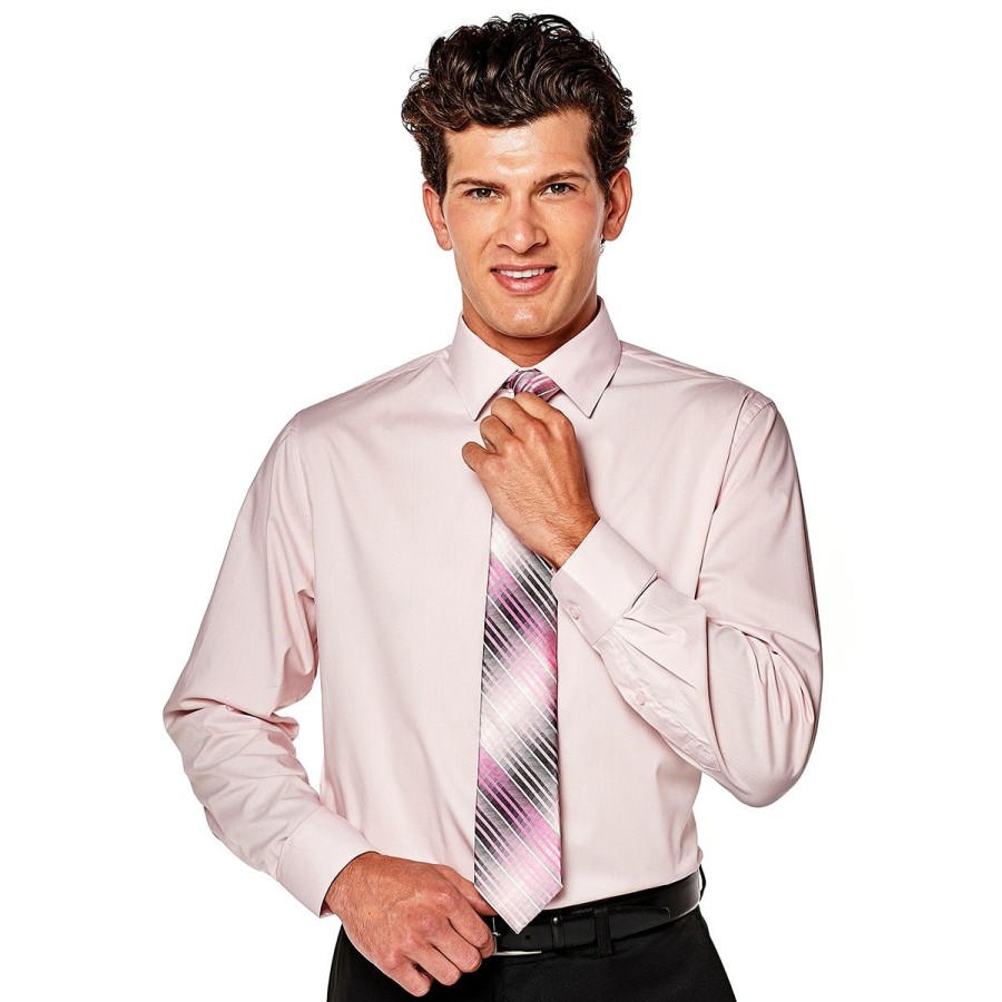 Clothing * | Deals Dress Shirts Mens Architect Fitted Stretch Dress Shirt Peach Sun Peach-Sun