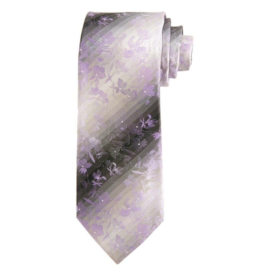 Accessories * | Best Sale Ties Mens Architect Isle Floral Tie Purple