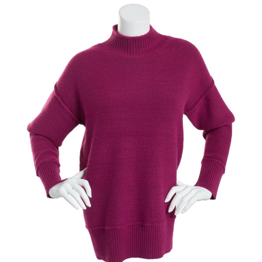 Clothing * | Deals Sweaters & Cardigans Womens Architect Long Sleeve Mock Neck Mossy Sweater