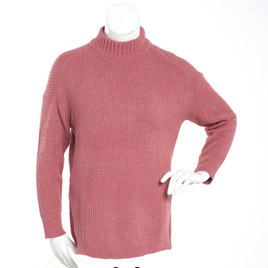 Clothing * | Best Sale Sweaters & Cardigans Womens Architect Chenille Thermal Stitch Mock Neck Sweater