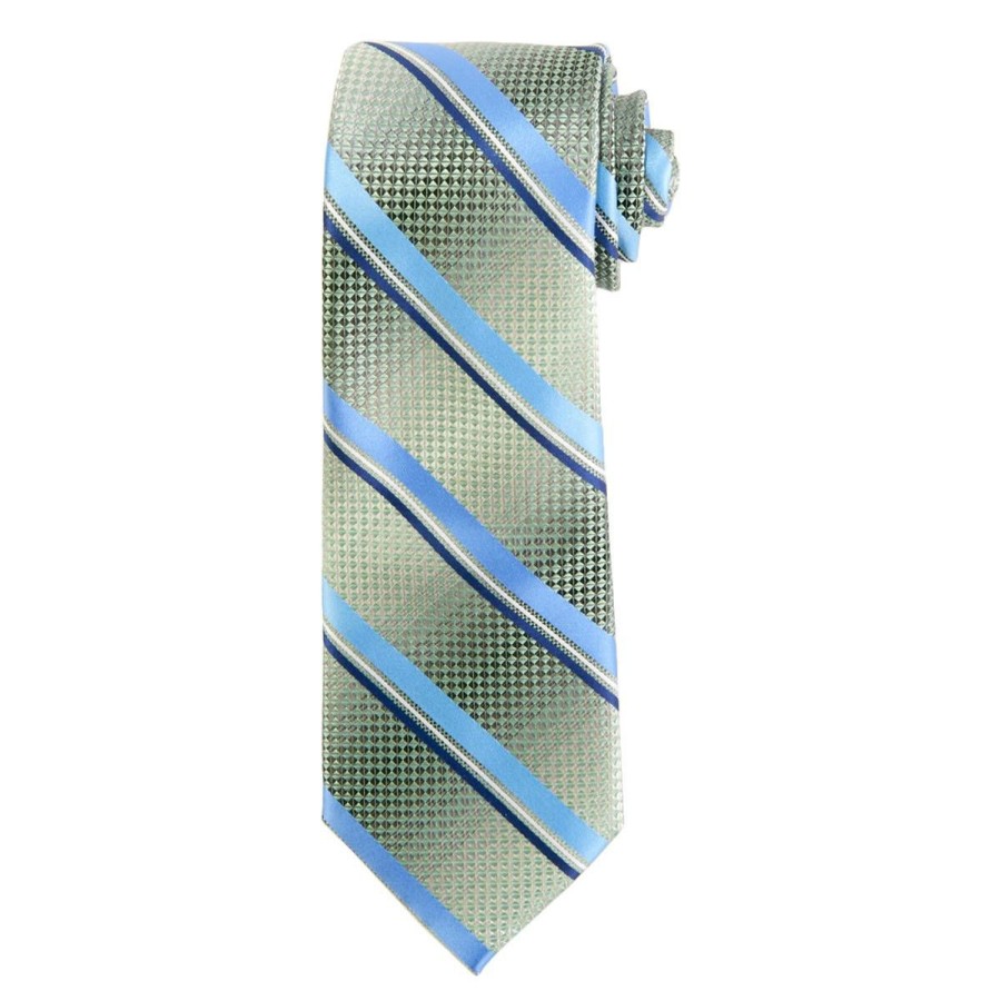 Accessories * | Discount Ties Mens Architect West Stripe Tie Hunter