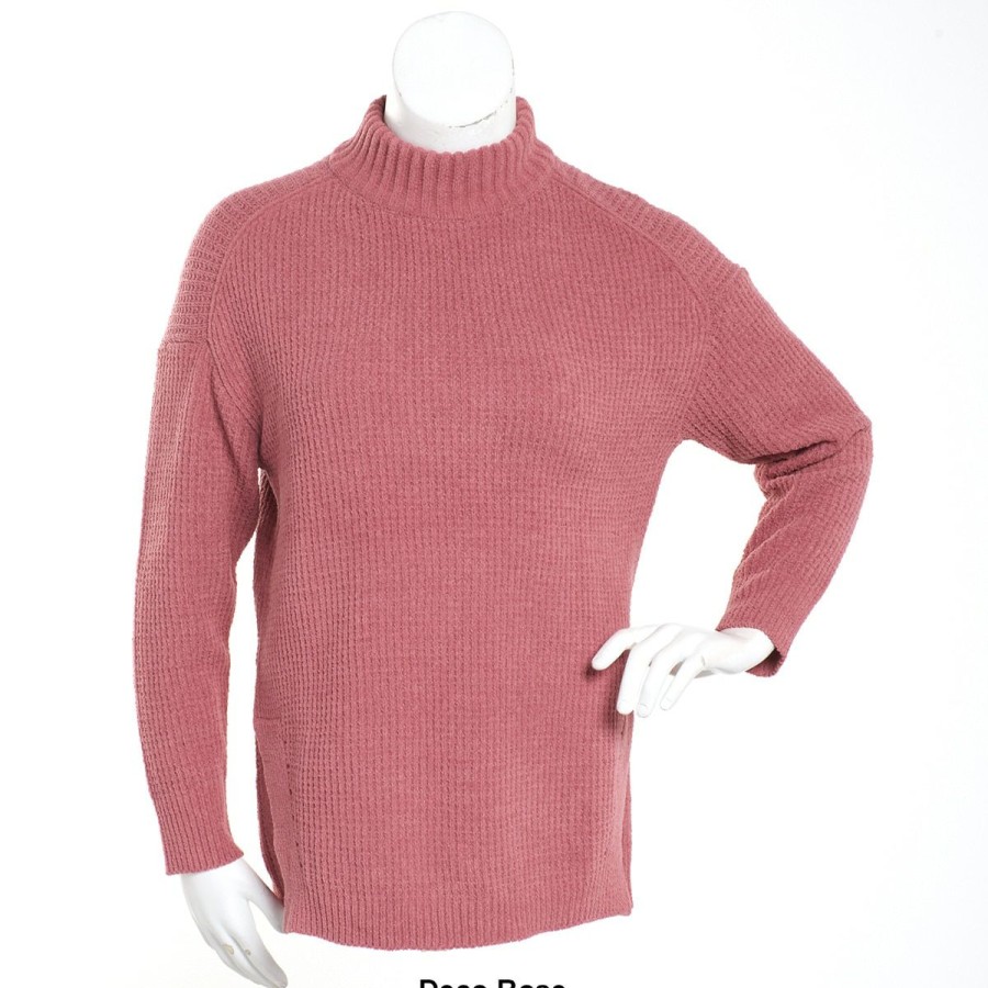 Clothing * | Best Deal Sweaters & Cardigans Petite Architect Chenille Thermal Mock Neck Sweater