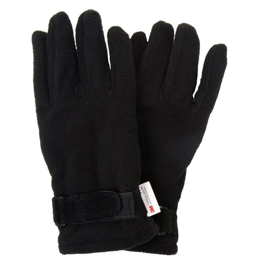 Accessories * | Best Deal Accessories Mens Architect Microfleece Diamond Grip Gloves Black