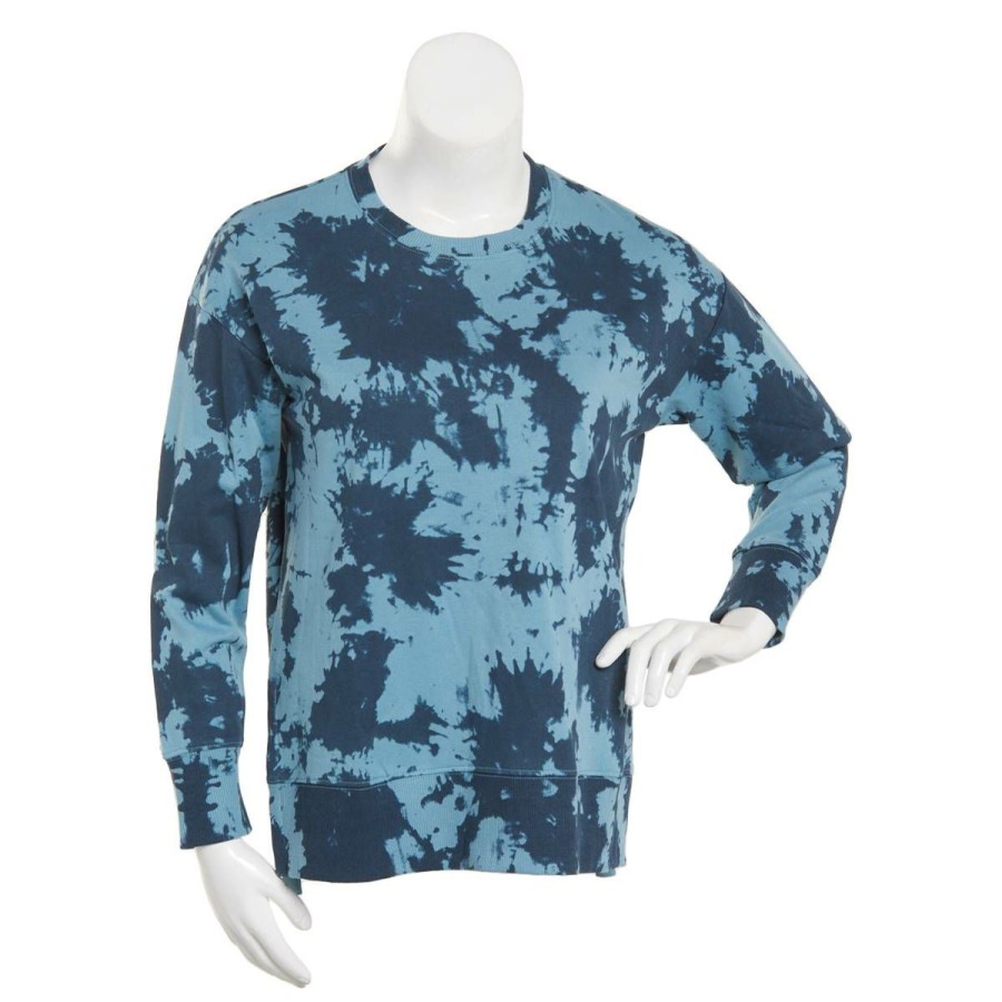 Clothing * | Coupon Clothing Womens Architect Long Sleeve Tie Dye Fleece Tunic Sweatshirt