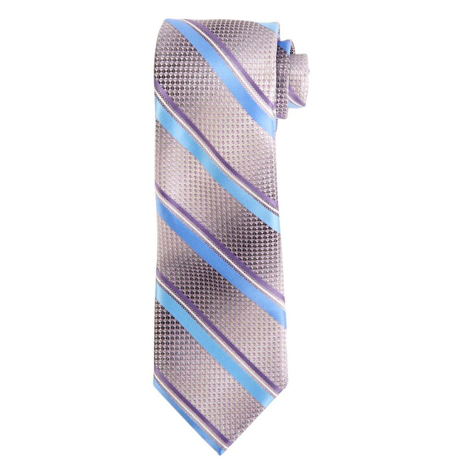 Accessories * | Cheap Ties Mens Architect West Stripe Tie Purple