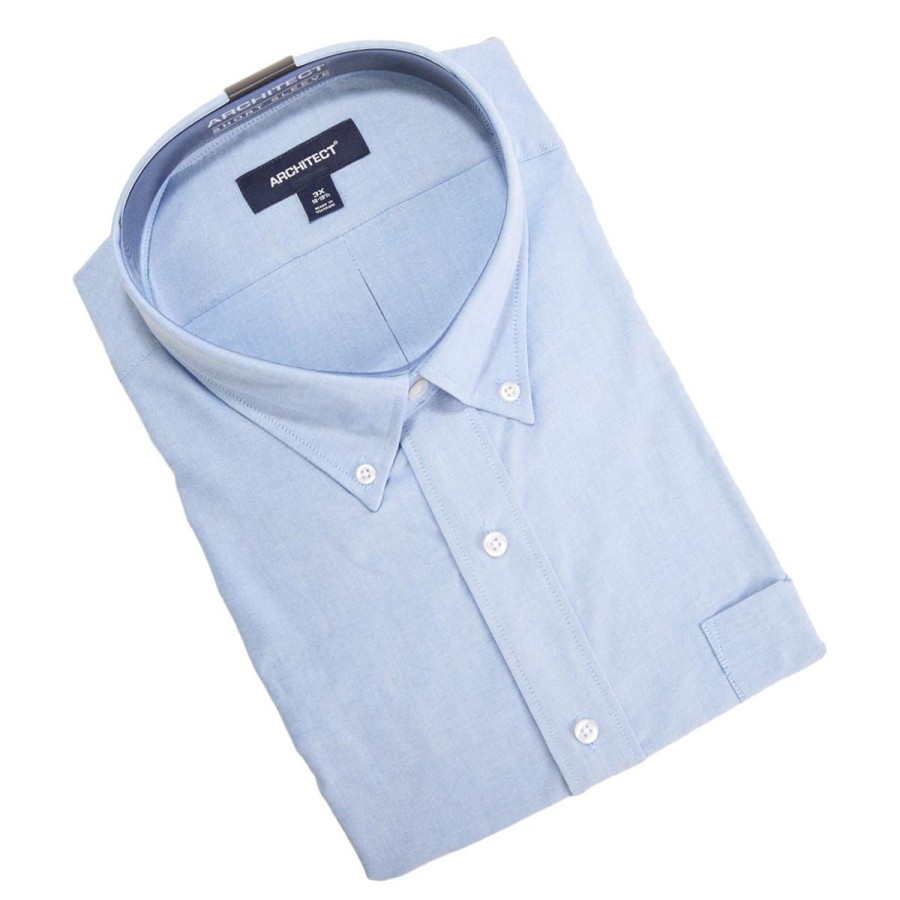 Clothing * | Best Sale Dress Shirts Mens Big/Tall Architect Short Sleeve Oxford Dress Shirt