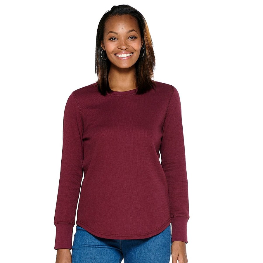 Clothing * | Best Reviews Of Tops Petite Architect Long Sleeve Thermal Top