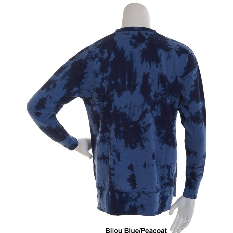 Clothing * | Coupon Clothing Plus Size Architect Long Sleeve Tie Dye Fleece Tunic Sweatshirt