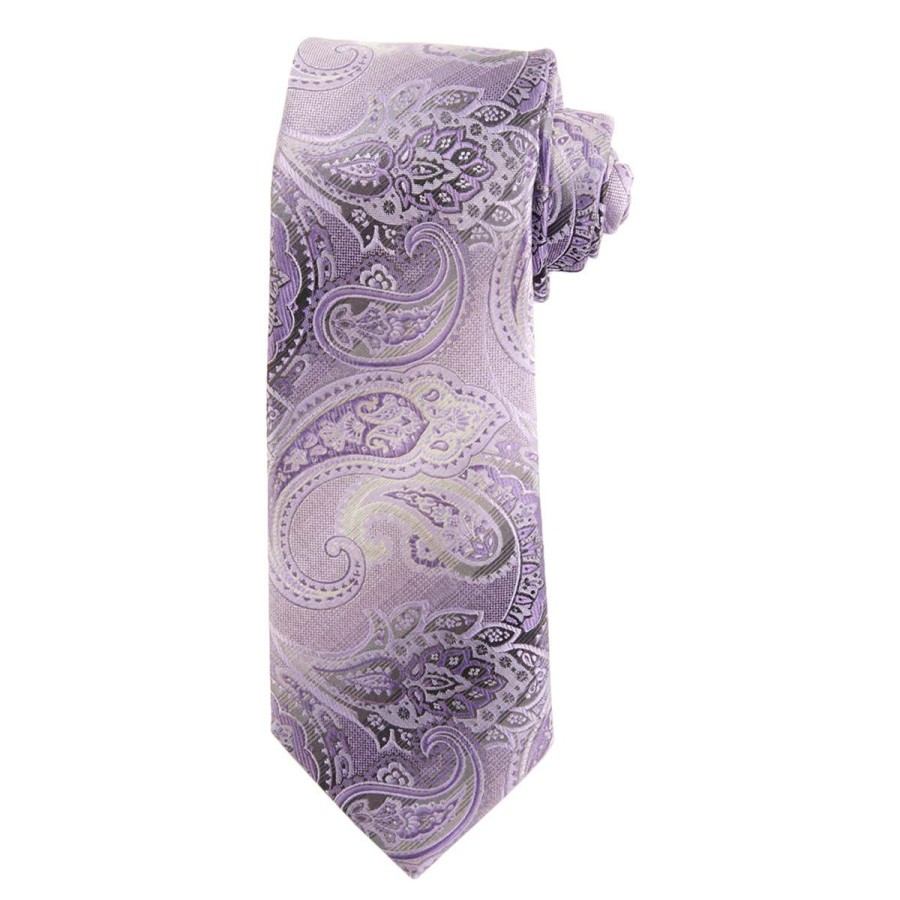 Accessories * | Best Reviews Of Ties Mens Architect Deal Paisley Tie Purple