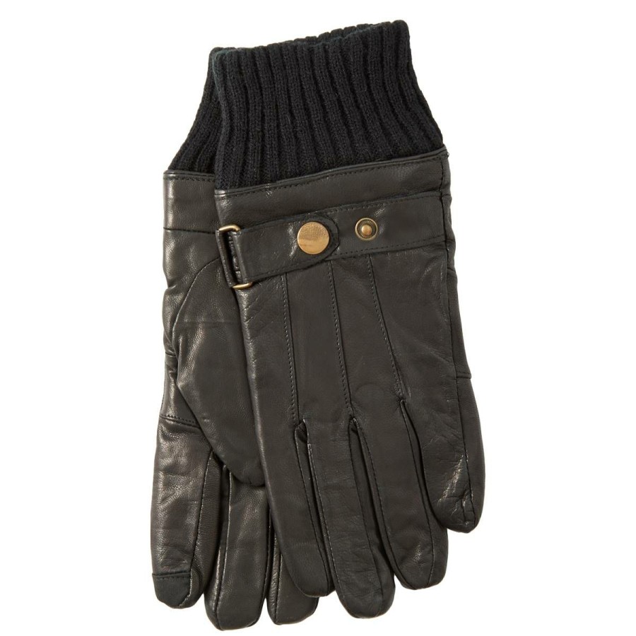 Accessories * | Budget Accessories Mens Architect Napa Pieced Touch Gloves Black