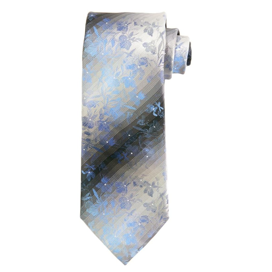 Accessories * | Best Sale Ties Mens Architect Isle Floral Tie Navy