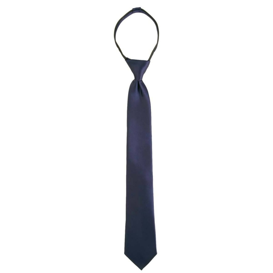 Accessories * | Best Deal Ties Mens Architect Sateen Solid Zipper Tie