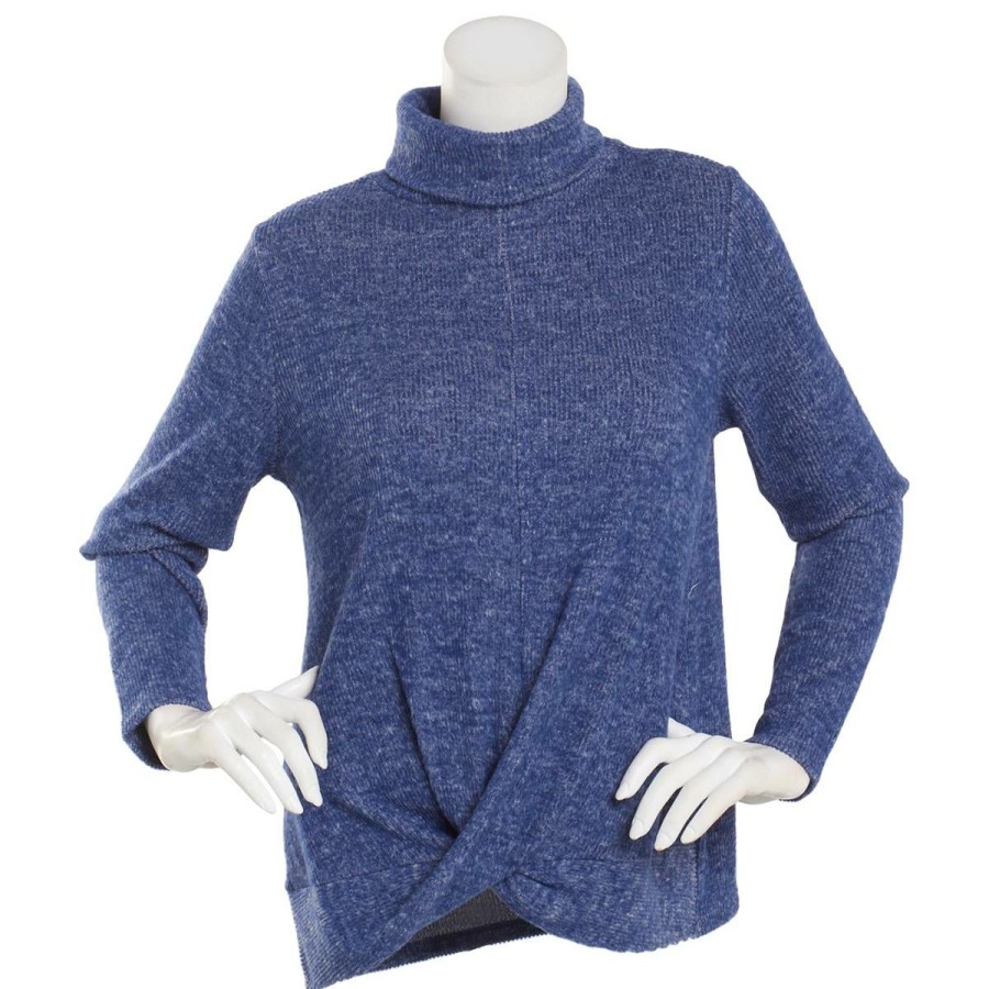 Clothing * | Best Reviews Of Sweaters & Cardigans Petite Architect Ribbed Knit Top