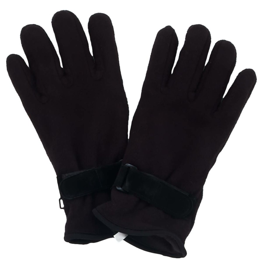 Accessories * | Top 10 Accessories Mens Architect Microfleece Strap Gloves