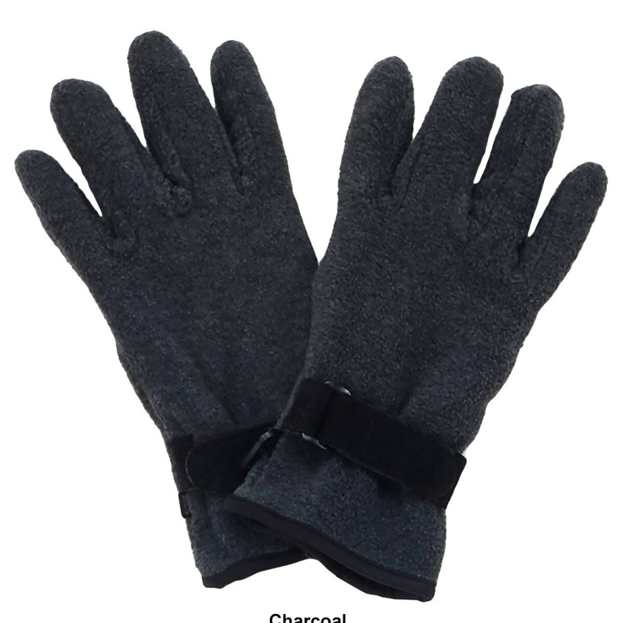 Accessories * | Top 10 Accessories Mens Architect Microfleece Strap Gloves