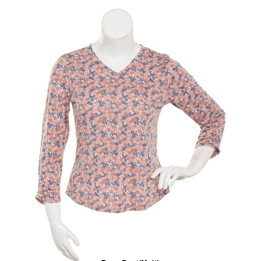 Clothing * | Hot Sale Tops Womens Architect 3/4 Puff Sleeve Floral Top